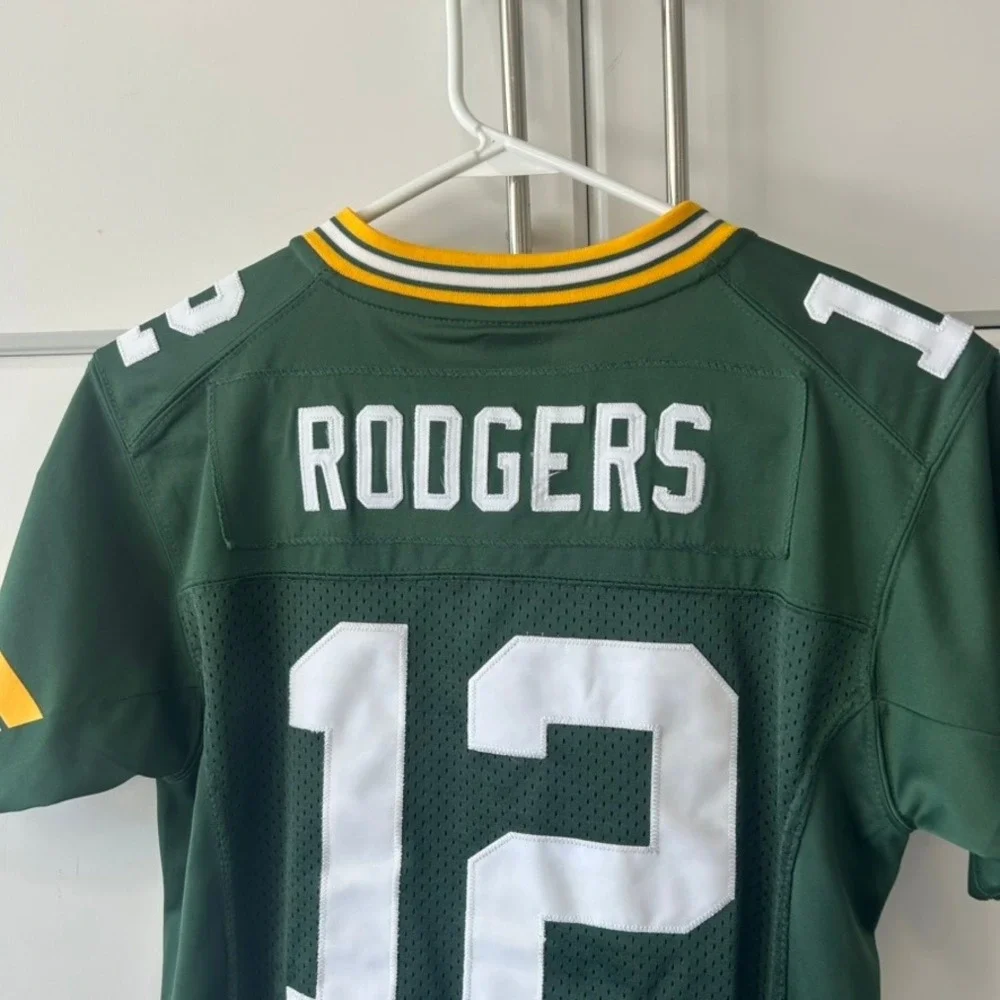 Nike Aaron Rodgers Green Bay Packers Jersey Youth Medium Green NFL 12 On Field